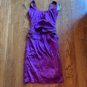 Suzi Chin for Maggy Boutique Vibrant Purple Midi Dress